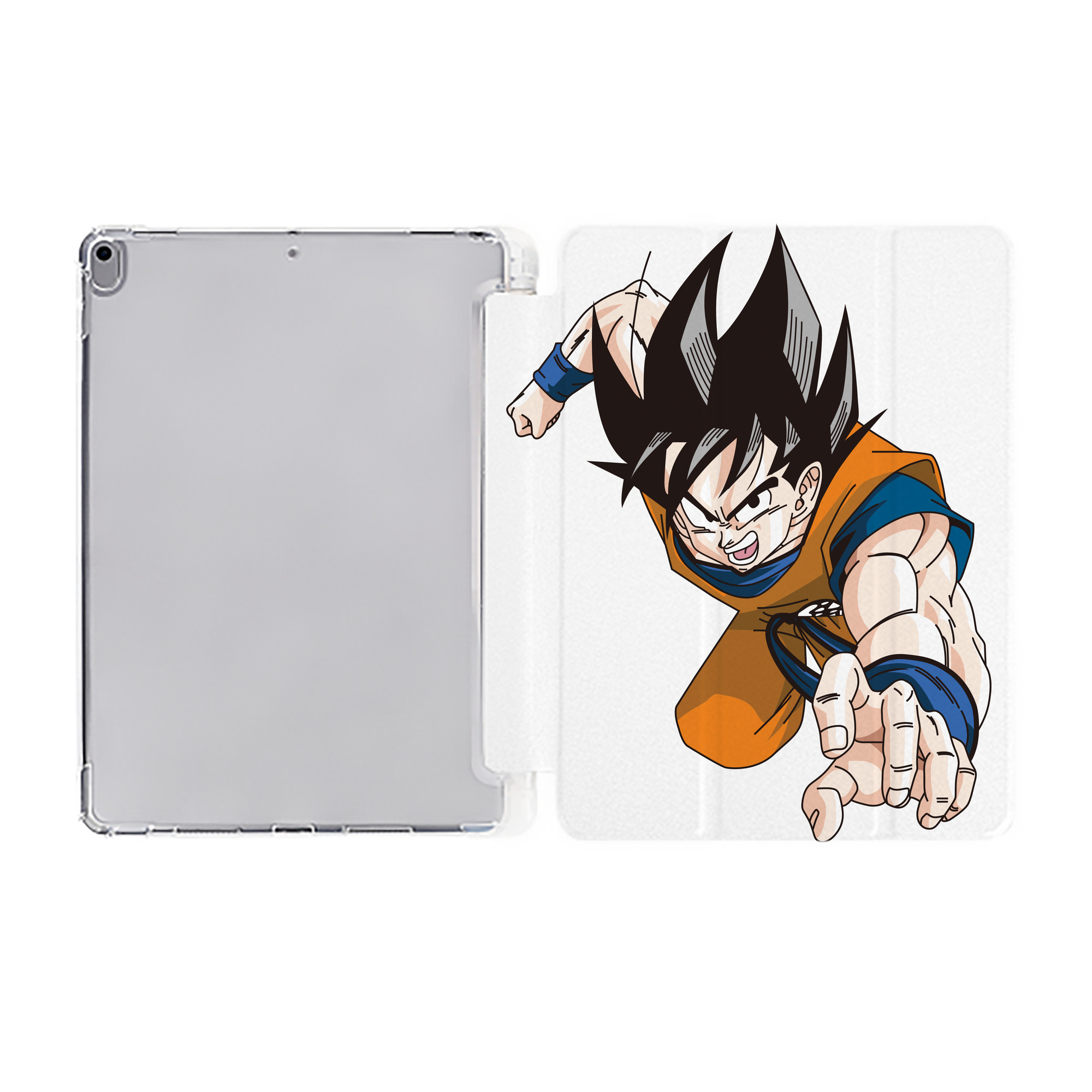 （画像用） ドラゴンボール 孫悟空（そん ごくう）Son Goku カカロット DRAGON BALL Kakarotto IPad ケース ペン収納付き 三つ折りスタンド PUレザー×シリコン 対応機種9.5/10.5/10.9インチ